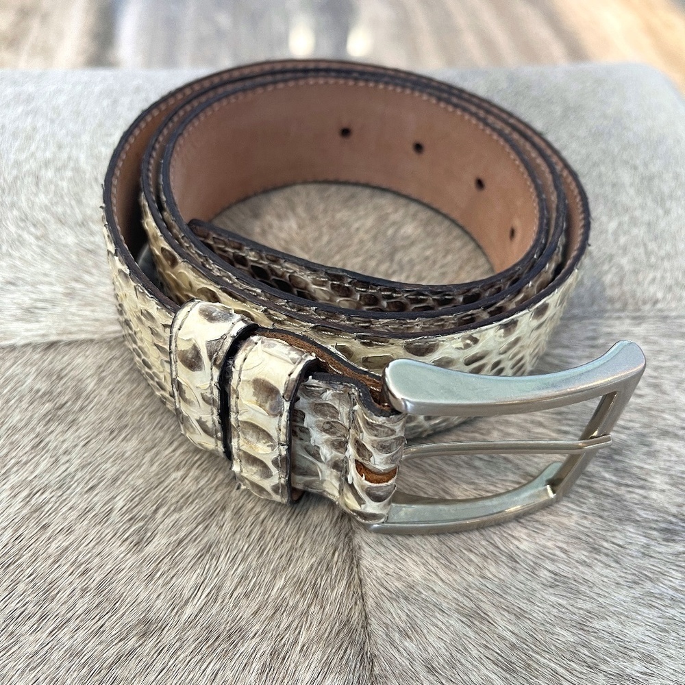 SNAKE SKIN PHYTON ITALIAN BELT NEW